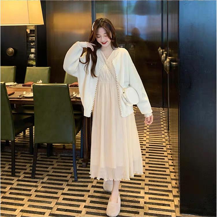 ワンピース レディース 40代ワンピース 秋新作 長袖ワンピース きれいめ 白シフォンワンピース Vネック フレアスカート オシャレ 結婚式ドレス お出かけ 大人 100 安い