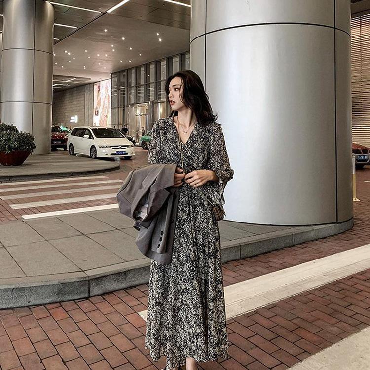 ワンピース レディース 40代 きれいめ マキシワンピース 春夏秋 長袖ワンピース 花柄vネック マタニティースカート オシャレ 旅行 ビーチ 大人 ゆったり Y Fairyhouse 通販 Yahoo ショッピング