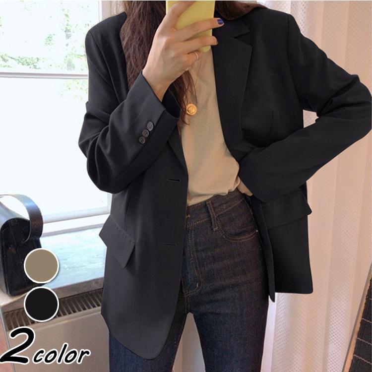 スーツジャケット レディース 春秋新作 長袖ブレザー 黒 カーキスーツ 40代 カジュアル テーラードジャケット ゆったりアウター 春コート 着痩せ 通勤 オシャレ Y Fairyhouse 通販 Yahoo ショッピング