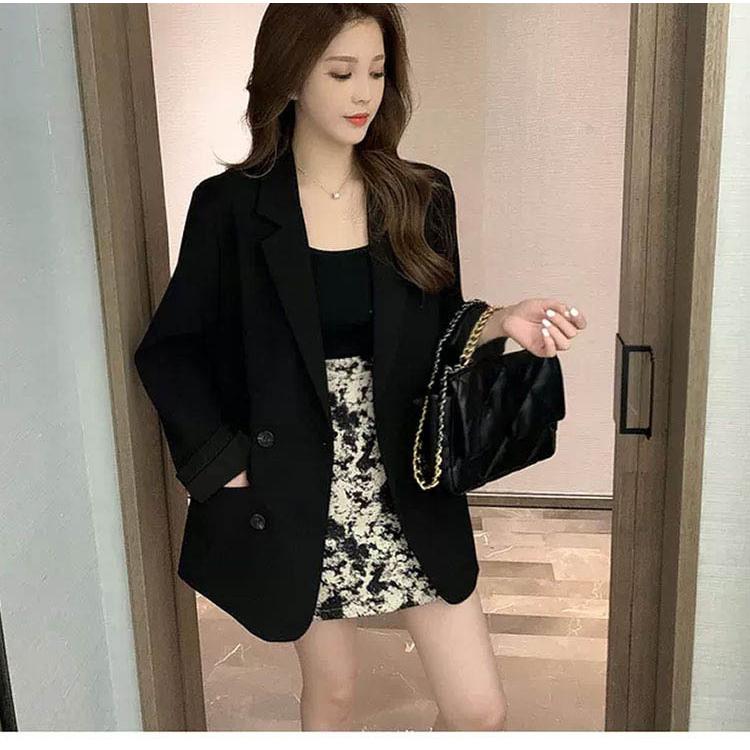 スーツジャケット レディース 春秋新作 長袖ブレザー 黒 スーツ 40代 カジュアル テーラードジャケット ゆったりアウター 春コート 着痩せ 通勤 オシャレ韓国風 Y Fairyhouse 通販 Yahoo ショッピング