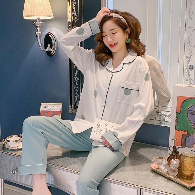 パジャマ ルームウェア レディース 春夏秋冬 長袖パジャマ 前開きルームウェア ドット柄 可愛い パジャマ綿上下セット 大きいサイズ部屋着 寝巻き ギフト Y Fairyhouse 通販 Yahoo ショッピング