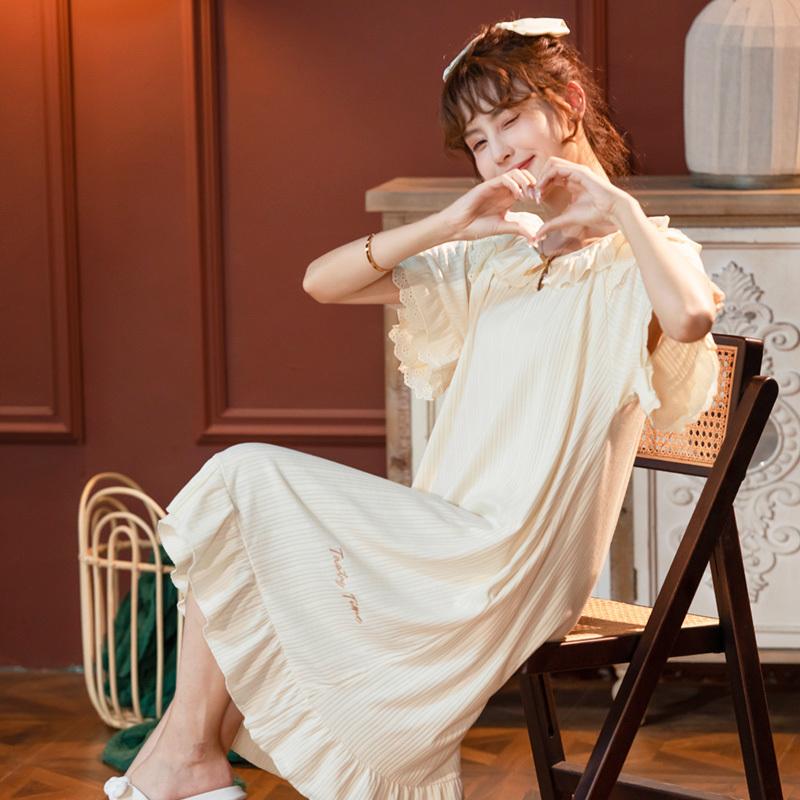 ネグリジェ 春夏 姫 ネグリジェ 半袖ワンピース 可愛い フレア ロング丈 ネグリジェ パジャマ レディース 大人可愛い部屋着 オシャレゆったり大きいサイズ Y Fairyhouse 通販 Yahoo ショッピング