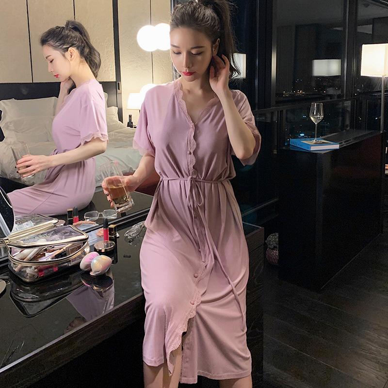 ネグリジェ 春夏 姫 ネグリジェ 半袖ワンピース レースvネック無地 ロング丈 モダールネグリジェ 前開きパジャマ レディース 大人可愛い部屋着 オシャレゆったり Y2863 Fairyhouse 通販 Yahoo ショッピング