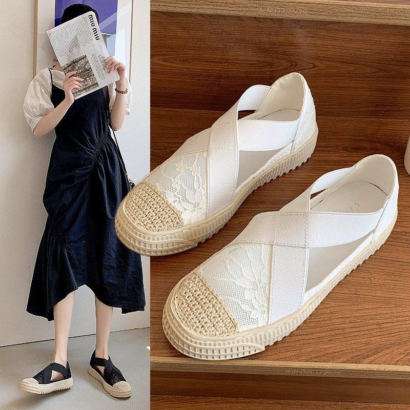 スリッポン レディース 履きやすい 夏 ローヒール ローファーシューズ フラットパンプス ミュール 通気 スニーカー ぺたんこ 歩きやすい 美脚 大人 新作 Y2869 Fairyhouse 通販 Yahoo ショッピング