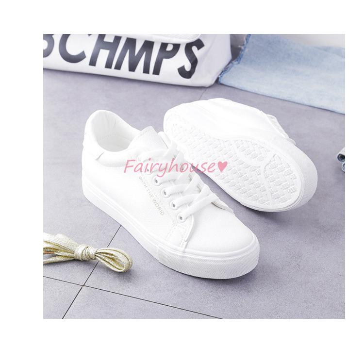 スニーカー レディース 白スニーカー 40代 シューズ スリッポン フラットシューズ 秋靴 レディーススニーカー 50代 厚底靴 歩きやすい Pu革 美脚 通勤 通学 Y Fairyhouse 通販 Yahoo ショッピング