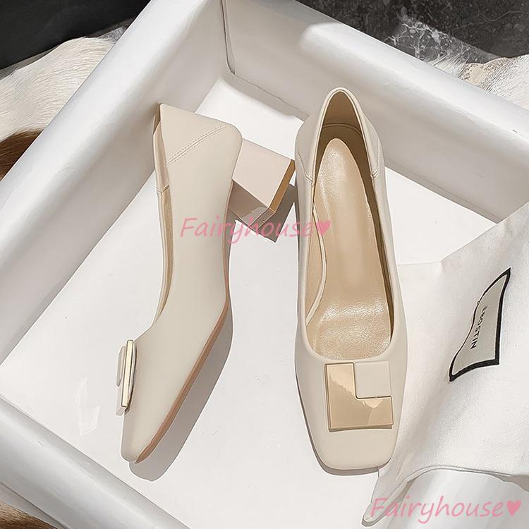 Sale パンプス スクエアトゥ シューズ レディース 春夏 太めヒールパンプス ハイヒール 美脚 履きやすい 痛くない 靴 オフィス 通勤通学 オシャレ40代50代30代 Commerces Boutique