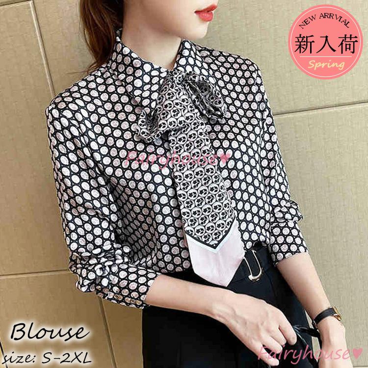 ブラウスレディースシャツ可愛いブラウス長袖ブラウス Vネック ２色薄手ブラウスリボン大きいサイズ春夏ブラウスオフィスシャツプルオーバー 通勤 Xxl Gaxpknsflx トップス Brittoltd Com