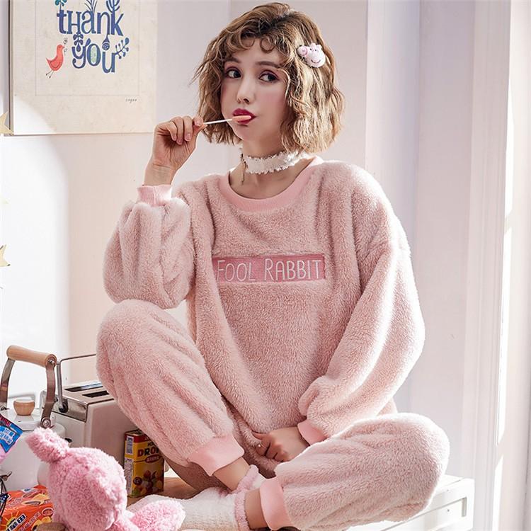 レディース モコモコ パジャマ 上下セット 長袖 秋冬パジャマ ルームウェア ナイトウェア 女性モコモコ かわいい 可愛い グリーン ピンク 部屋着 寝巻き Y Fairyhouse 通販 Yahoo ショッピング
