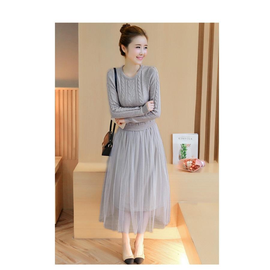 ニットワンピース レディース 40代 秋冬 膝丈 パーカー ワンピース きれいめ チュール 厚手 上品 旅行 ワンピース 長袖 体型カバー 通勤 着痩せ 大人 Y Fairyhouse 通販 Yahoo ショッピング