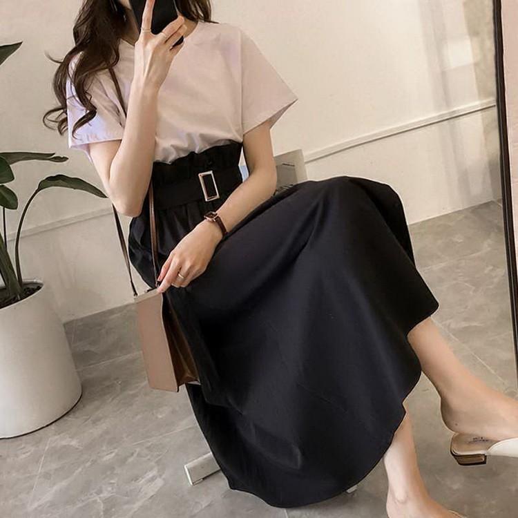 セットアップ レディース 夏 40代 ロング丈 半袖 Tシャツワンピース 上下セット 韓国風 セットアップ ワンピース 新作 キレイめ 着痩せ Y Fairyhouse 通販 Yahoo ショッピング