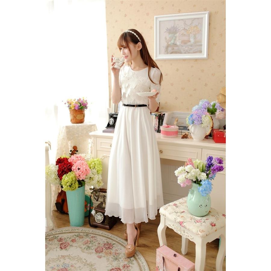 ワンピース レディース レースワンピース オシャレ 春夏 きれいめ 40代 ロング丈ワンピース 半袖 シフォンワンピース 体型カバー 可愛い カジュアル Y Fairyhouse 通販 Yahoo ショッピング