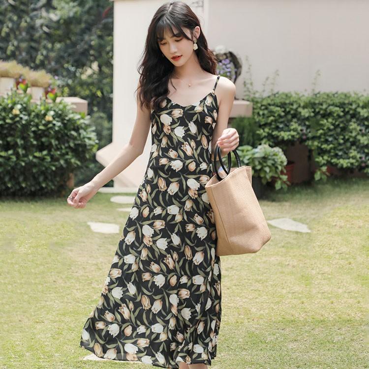 ワンピース レディース 夏 ノースリーブ 花柄ワンピース オシャレ 可愛い シフォン きれいめ カジュアル ロング丈ワンピース 結婚式 パーティー 着痩せ Y Fairyhouse 通販 Yahoo ショッピング