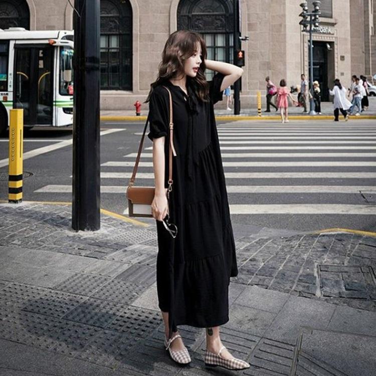 ワンピース レディース 40代 きれいめ おしゃれ 着痩せ 春 夏 半袖 体型カバー ロング丈 大きいサイズ ゆったり 無地 シンプル 30代 適切な価格