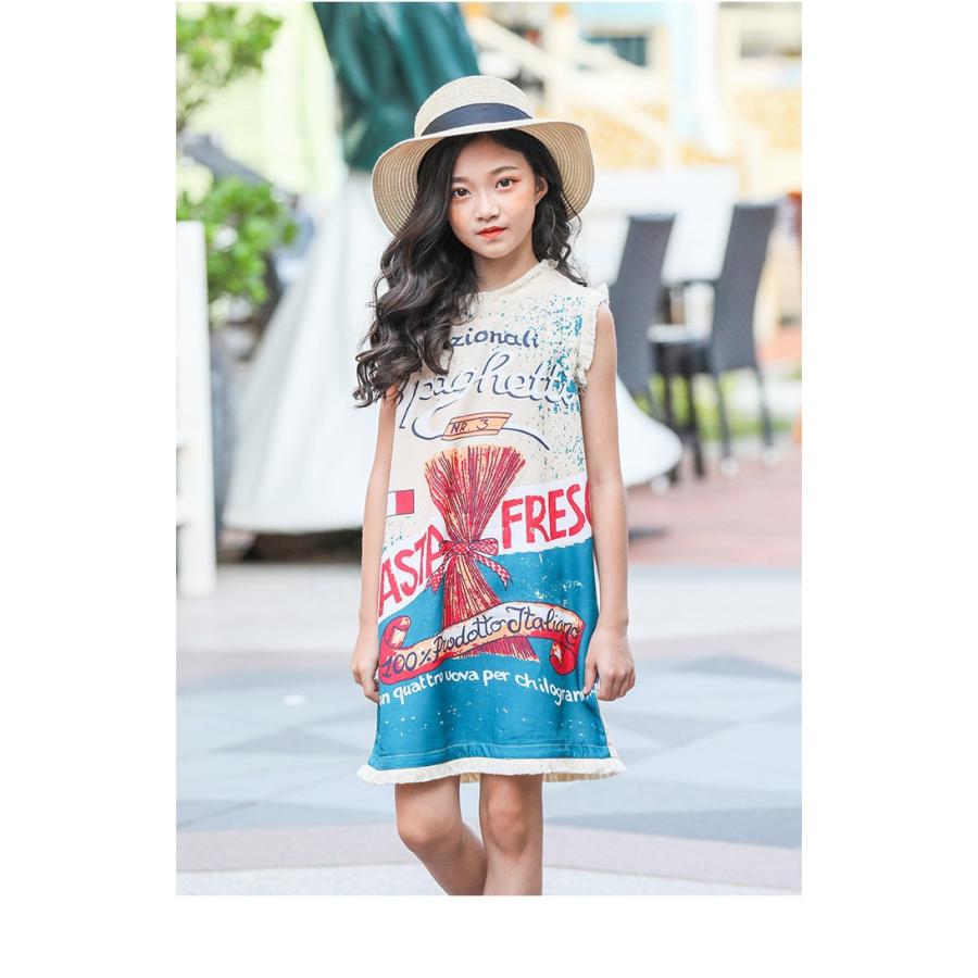 親子ペア 子供服 綿100 ワンピース ストライプ マキシ丈 無地 女の子 親子服 キッズ 夏 海 ナチュラル ビーチ リゾート ハワイ 日本産