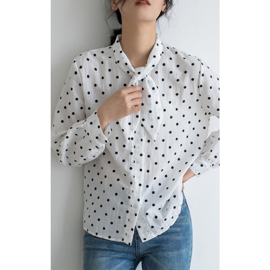 シャツ ブラウス レディース おしゃれ トップス とろみシャツ 水玉 可愛い ブラウス 長袖 ゆったり 体型カバー 秋ブラウス 着痩せ 通勤 Ol Y Fairyhouse 通販 Yahoo ショッピング