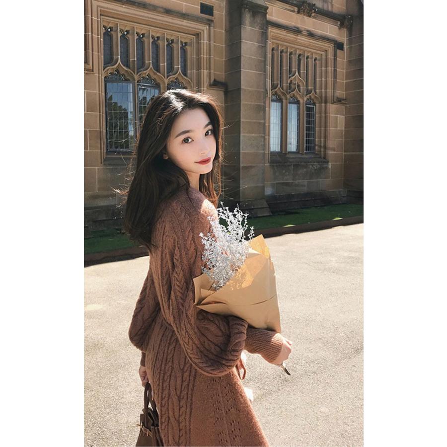 ニットワンピース コーデュロイ レディース メリヤス セーター 秋冬 40代長袖トップス 韓国風 通勤 Ol オシャレ 上品 体型カバー Y Fairyhouse 通販 Yahoo ショッピング