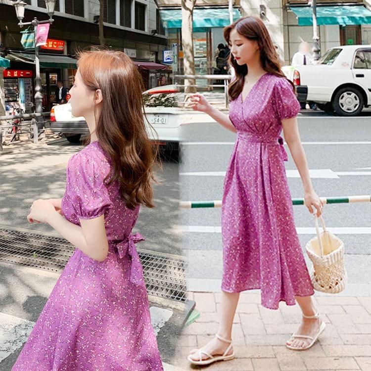 ワンピース レディース 春夏 マキシワンピース 半袖ワンピース 花柄 Aライン フレアワンピース ロング 韓国風 オシャレ 着痩せ 結婚式ドレス 40代 大人 Y Fairyhouse 通販 Yahoo ショッピング