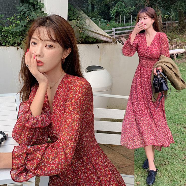 シフォンワンピース レディース 40代 キレイめ マキシ丈ワンピース 春秋 花柄ワンピース シフォン 結婚式ドレス オシャレ 上品 着痩せ Y Fairyhouse 通販 Yahoo ショッピング