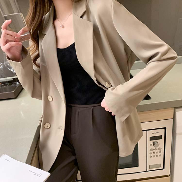 2色ブレザー スーツ スーツジャケット レディース きれいめ 秋 40代 30代 50代 大きいサイズブレザー カジュアルウエア 長袖 着痩せ 韓国風 通勤 オシャレ Y5519 Fairyhouse 通販 Yahoo ショッピング