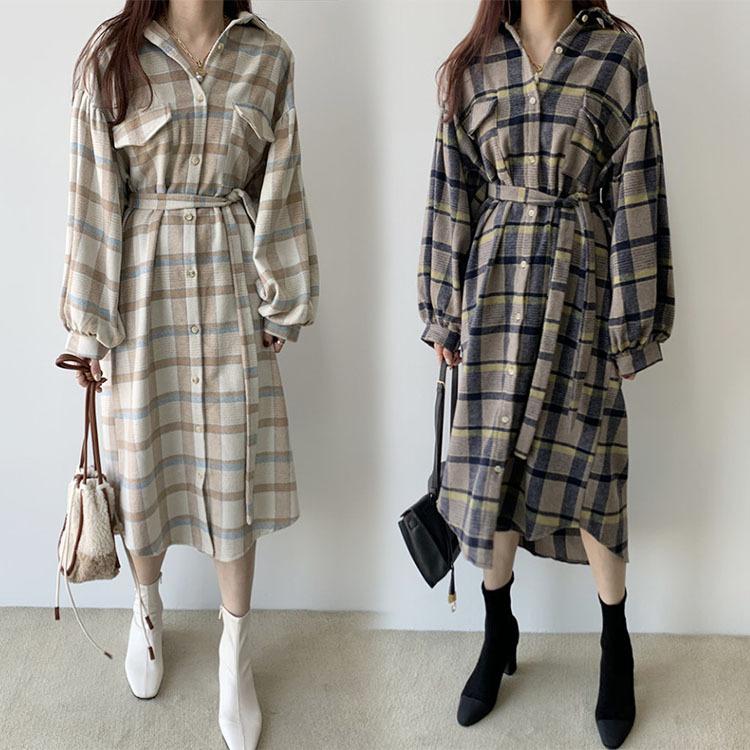 シャツワンピース レディース 40代 秋 チェック マキシ丈ワンピース きれいめ 長袖ワンピース 通勤 マキシ丈 マタニティー ワンピース 上品 ロング カジュアル Y Fairyhouse 通販 Yahoo ショッピング