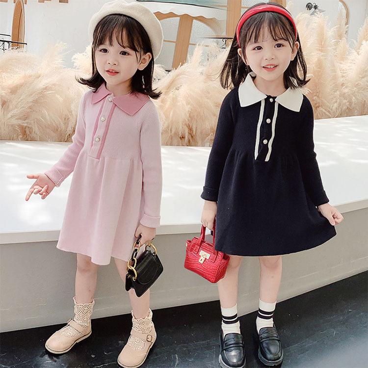 子供服 女の子 長袖 ニット ワンピース 秋冬 韓国子供服 キッズ 可愛い セーター 発表会 卒園式 入学式 秋冬新作 安い割引