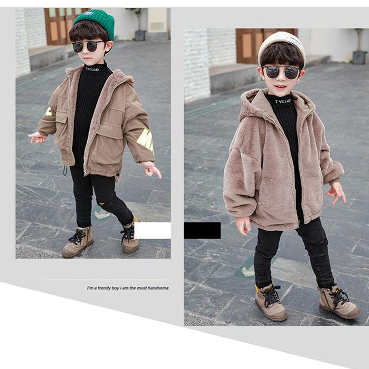 韓国子供服 冬服 男の子 キッズコート ゆったり コート 防寒アウター 