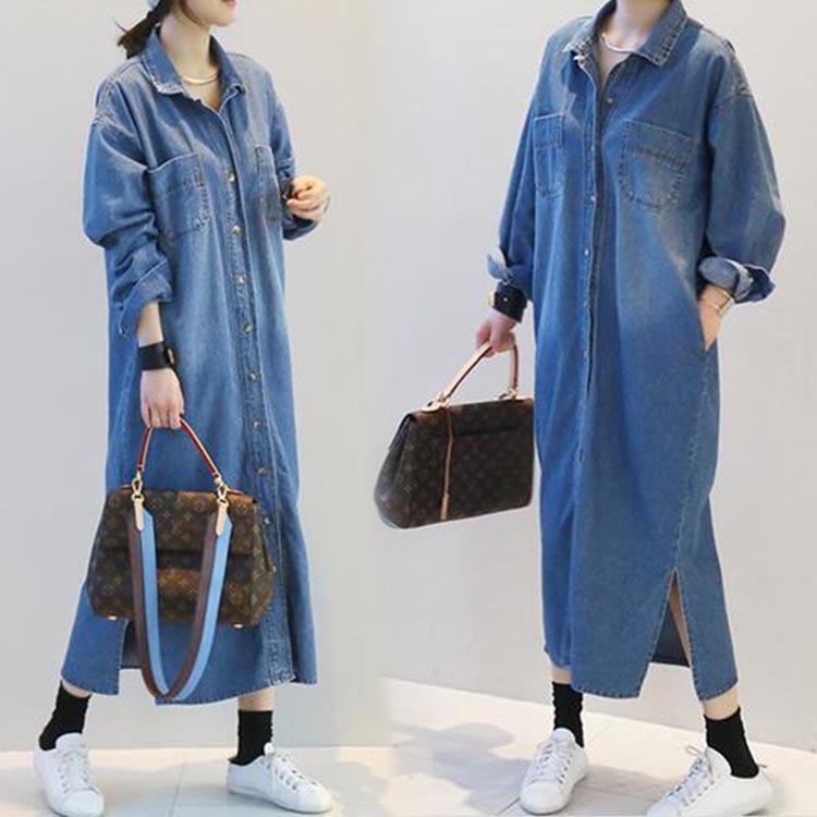 シャツワンピース レディース 40代 春秋 マキシ丈ワンピース きれいめ デニムワンピース 通勤 マキシ丈 マタニティー ワンピース 上品 ロング カジュアル Y Fairyhouse 通販 Yahoo ショッピング