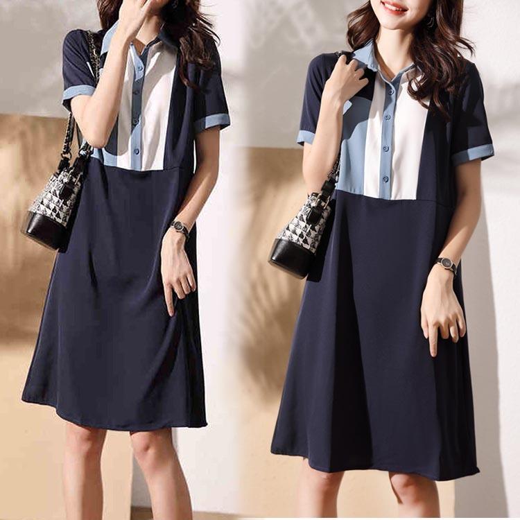 ワンピース レディース ワンピース 配色 切り替え マキシワンピース 通勤 Ol 韓国風ワンピース 夏 膝丈ワンピース 30代 40代 Y Fairyhouse 通販 Yahoo ショッピング