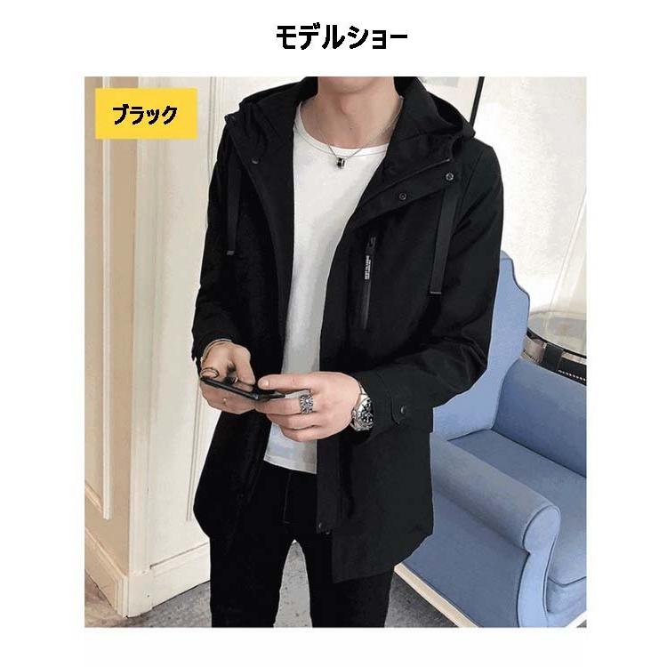 トレンチコート メンズ スプリングコート 長袖 春 秋 ロングコート