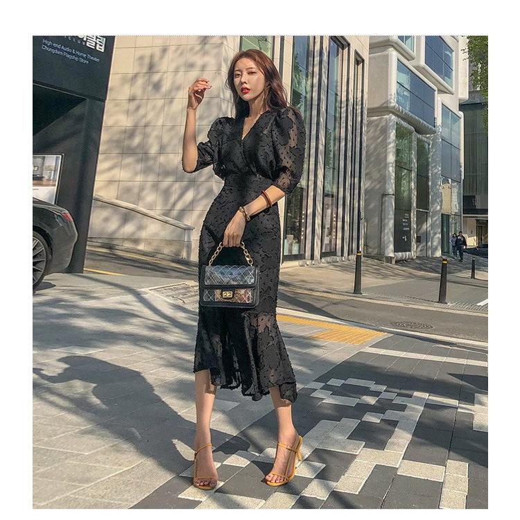 ワンピース レディース 40代 きれいめ膝丈ワンピース 上品 レース マキシワンピース 黒 ワンピースドレス 春 韓国風 二次会 ドレス お出かけ 代30代40代 Y6322 Fairyhouse 通販 Yahoo ショッピング