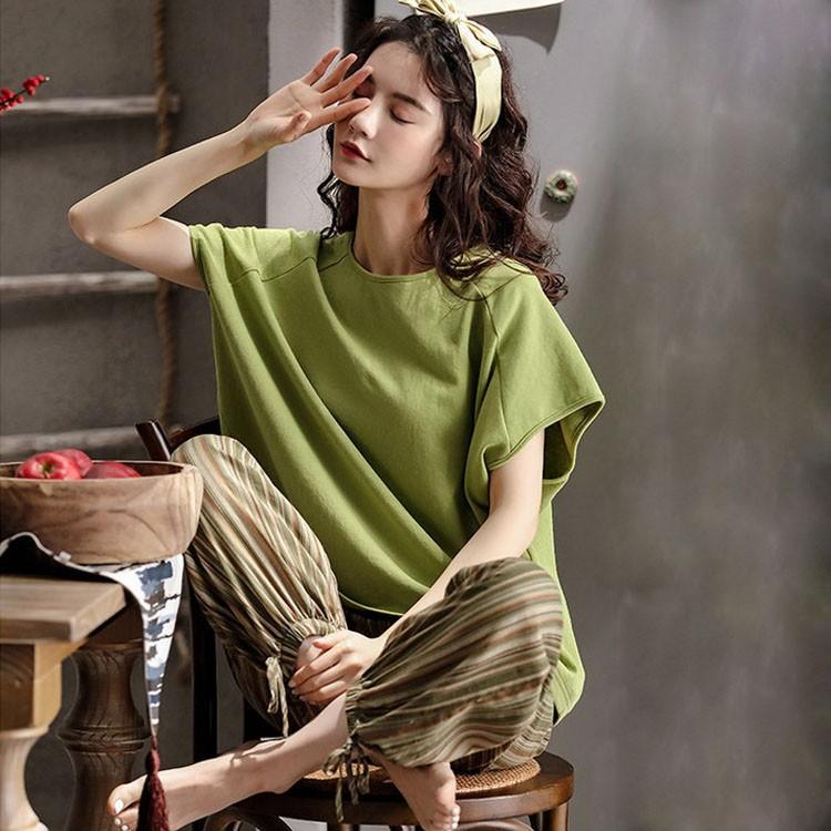 2点パジャマ ルームウェア レディース 夏用 半袖パジャマ 大きいサイズ 綿ルームウェア 上下セット 可愛い 韓国風 パジャマ 女性 部屋着 寝巻き 寝間着 新作 Y69 Fairyhouse 通販 Yahoo ショッピング