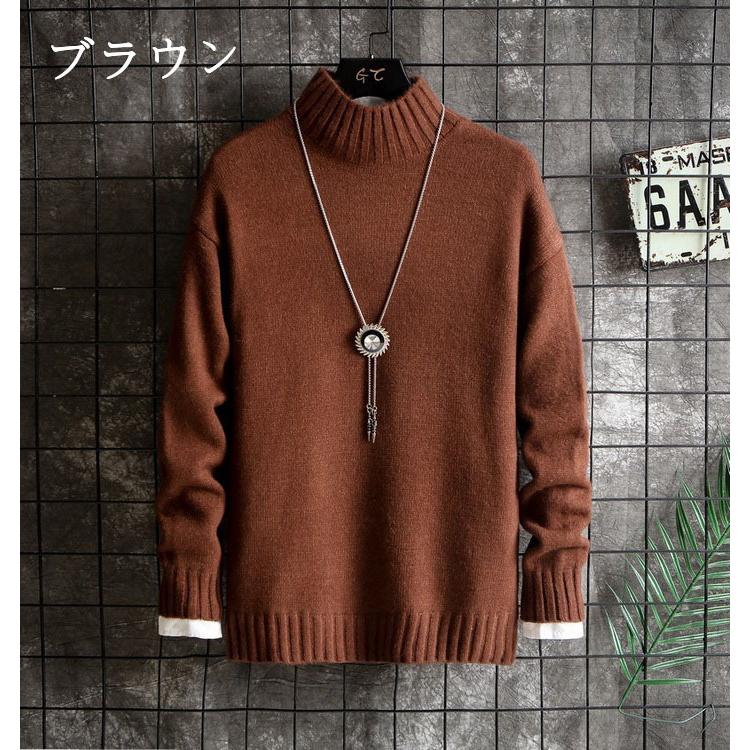 ニット セーター メンズ ニットソー 長袖セーター メンズニット 冬服 無地 インナーニット プルオーバー ニットトップス スリム 通勤 ビジネス ファッション 57 以上節約