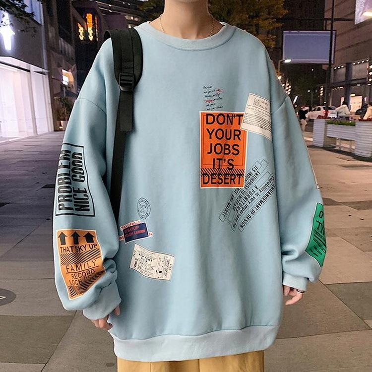 スウェットトレーナー メンズ 春服 長袖Tシャツ プリントトレーナー