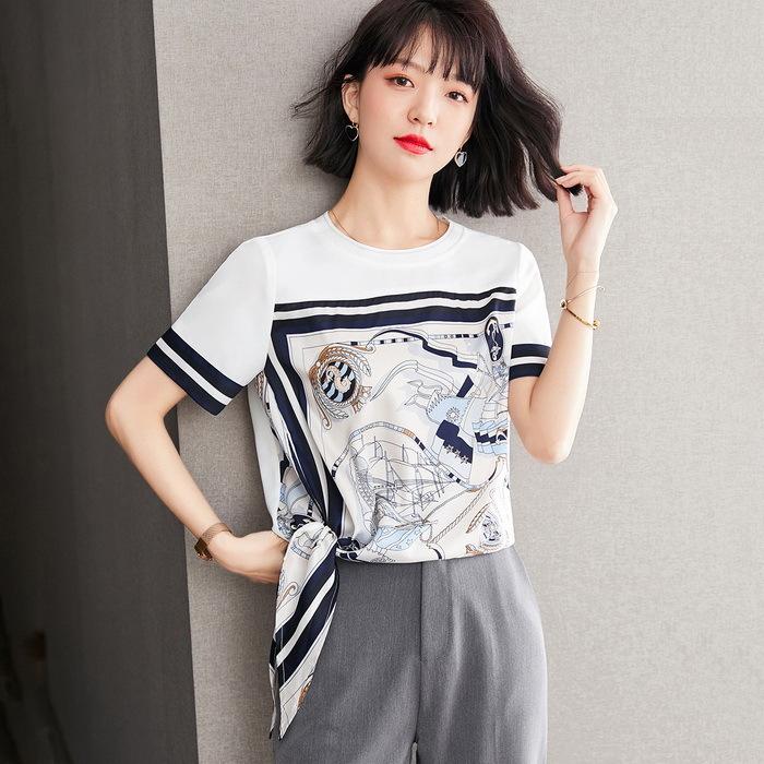 Tシャツ トップス レディース 白トップス 40代 春夏 上品 半袖tシャツ ブラウス リボン裾 カジュアル 韓国風 通勤 Ol カットソー ゆったりtシャツ 30代 50代 Y Fairyhouse 通販 Yahoo ショッピング