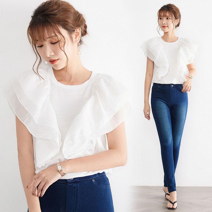 Tシャツ トップス レディース 白トップス 40代 春夏新作 上品 半袖tシャツ 白ブラウスフレア袖 白tシャツ カットソー ゆったりtシャツ カジュアル韓国風 通勤 Y Fairyhouse 通販 Yahoo ショッピング