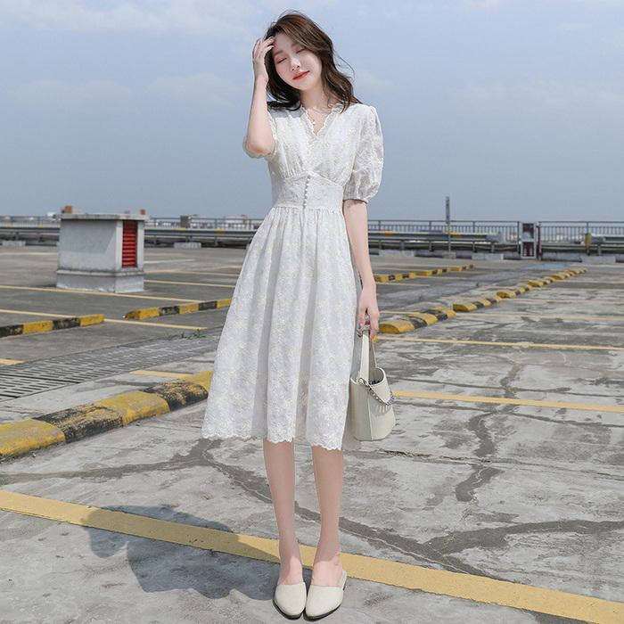 ワンピース レディース 40代 膝丈ワンピース 春夏 半袖ワンピース  