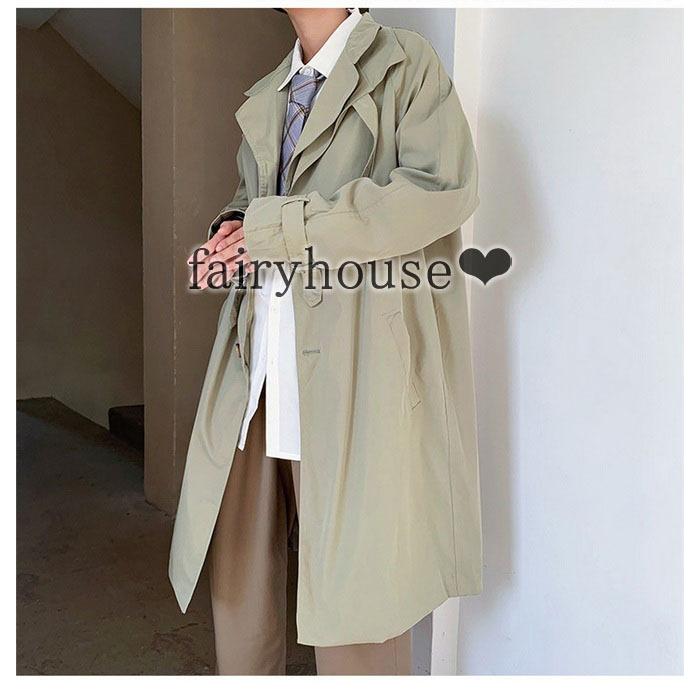 トレンチコート メンズ スプリングコート ロング丈ジャケット 無地 コート 秋服 薄手 ゆったりアウター 通勤 ビジネスコート カッコイイ韓国風ライトアウター :y625746:FairyHouse - 通販 - Yahoo!ショッピング トレンチコート メンズ スプリングコート ロング丈ジャケット 無地 コート 秋服 薄手 ゆったりアウター 通勤 ビジネスコート カッコイイ韓国風ライトアウター :y625746:FairyHouse - 通販 - Yahoo!ショッピング