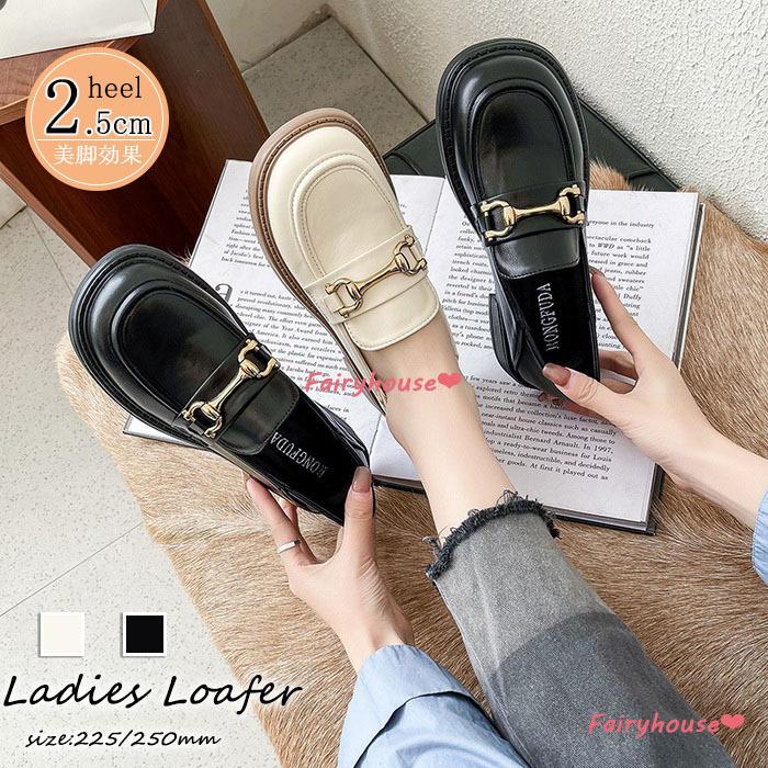 パンプス 春靴 レディース レザーシューズ 春夏秋 ローファー オックスフォードシューズ パンプス 厚底靴 黒 歩きやすい 革靴 通勤通学 カジュアルフォーマル Y6218 Fairyhouse 通販 Yahoo ショッピング