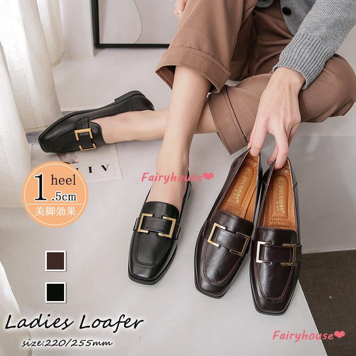パンプス 春靴 レディース レザーシューズ 春夏秋 ローファー オックスフォードシューズ パンプス 厚底靴 黒 歩きやすい 革靴 通勤通学 カジュアルフォーマル Y62 Fairyhouse 通販 Yahoo ショッピング