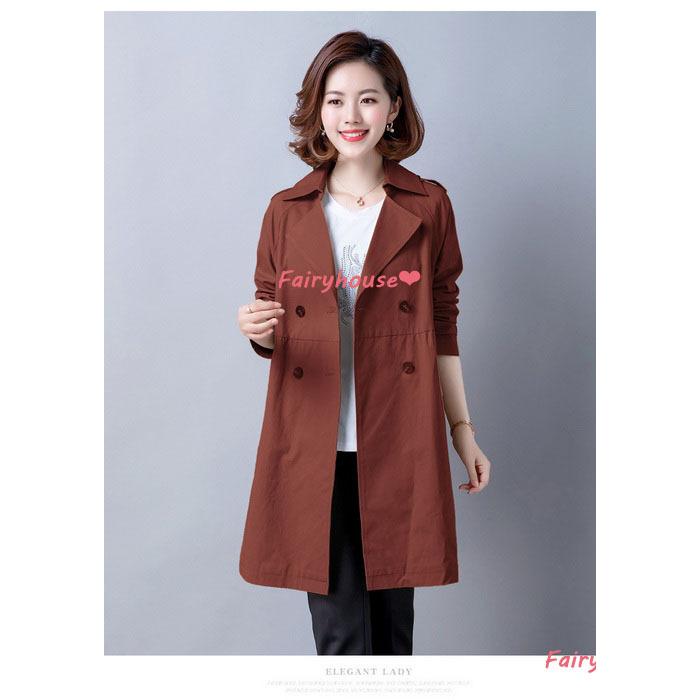 トレンチコート レディース 40代 ロングジャケット スプリングコート 春コート ゆったりアウター 秋服 カジュアル韓国風 通勤 30代50代 オシャレ大きいサイズ|fairyhouse0000|07