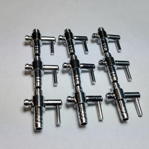 一方コック 1個 金属 エアーチューブ 6mm 水槽 ポンプ 熱帯魚 メダカ
