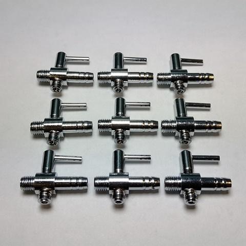 100個 一方コック エアーチューブ 6mm エアーレーション ストーン等に 一方コック 100個 金属 エアーチューブ 6mm 水槽 ポンプ 熱帯魚 メダカ