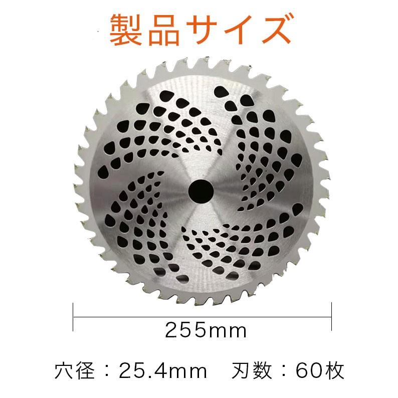 255mm×60P 草刈機用 替え刃 10枚セット 山林 農業 建設業 草刈機 替刃