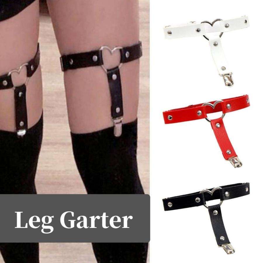 ガーターベルト ダンスアクセ ダンス レザー ベルト レッグガーター ガーターストラップ 太もも ダンス衣装　KPOP　レディース パンク ゴシック ロック おしゃれ | 