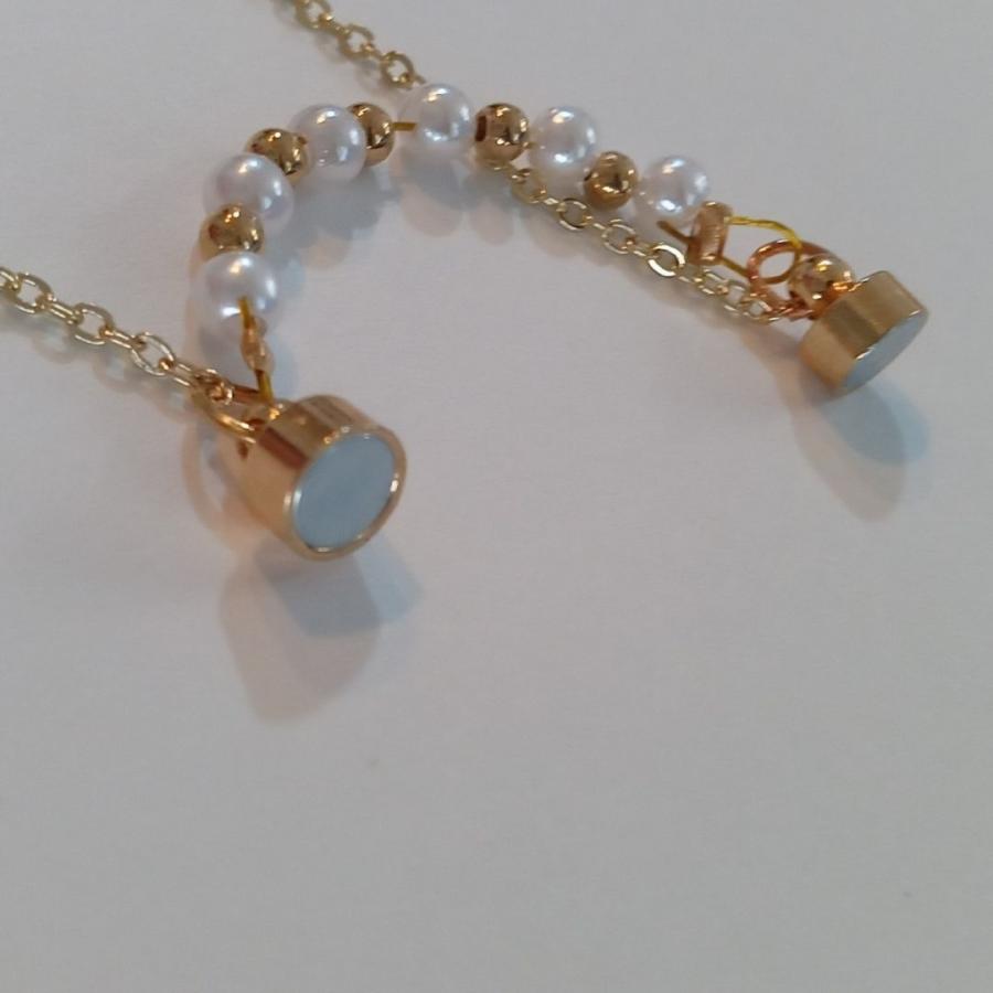 イヤリング イヤーカフ 磁石タイプ パール ゴールド チェーン きれいめ レディース 女子 大人 子供 |  | 05