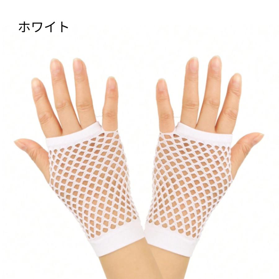 手袋　グローブ　アームカバー メッシュ 指穴あり  ダンスアクセ ダンス  両腕 ショート丈  忍者  和風 仮装 ステージ    パンク コスプレ |  | 02