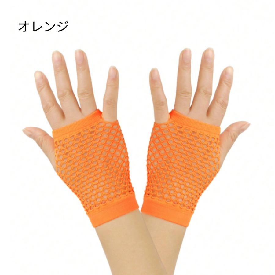手袋　グローブ　アームカバー メッシュ 指穴あり  ダンスアクセ ダンス  両腕 ショート丈  忍者  和風 仮装 ステージ    パンク コスプレ |  | 06