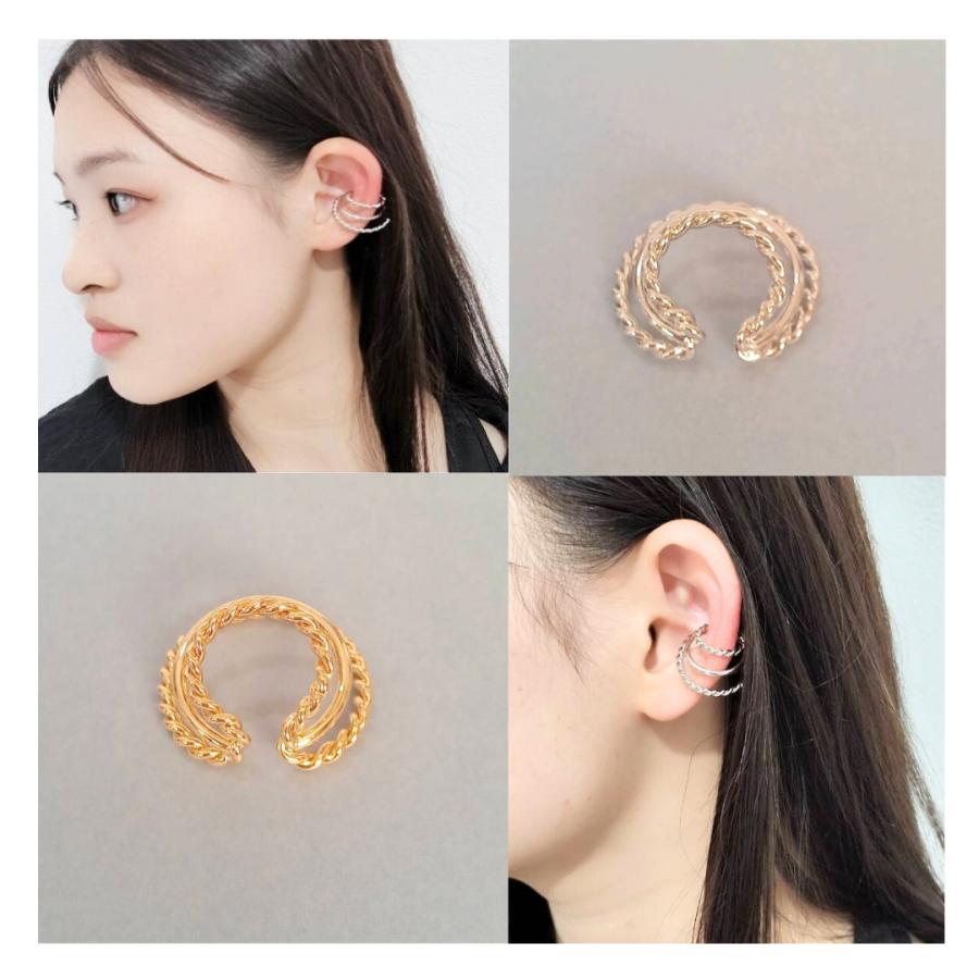 イヤーカフ 片耳用 ゴールド シルバー シンプル 華奢 レディース 大人 子供 きれいめ |  | 01