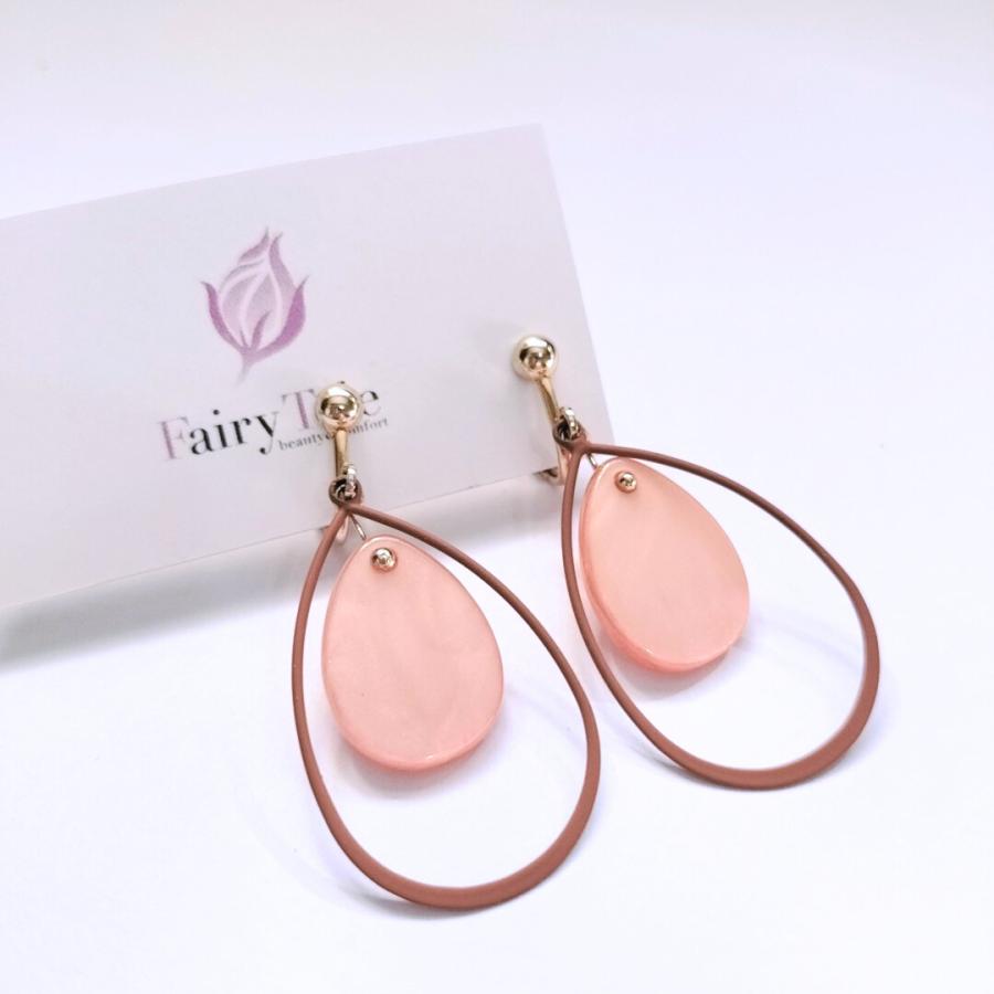イヤリング　両耳用  ピンク　おしゃれ　韓国　レディース かわいい　女性　上品　シンプル |  | 01