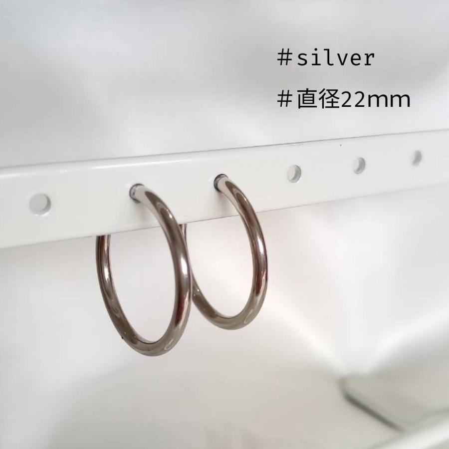 イヤリング ノンホールピアス 両耳 ダンスアクセ　ダンス リングピアス  シルバー ブラック  シンプル 男女兼用 大人 子供 |  | 02